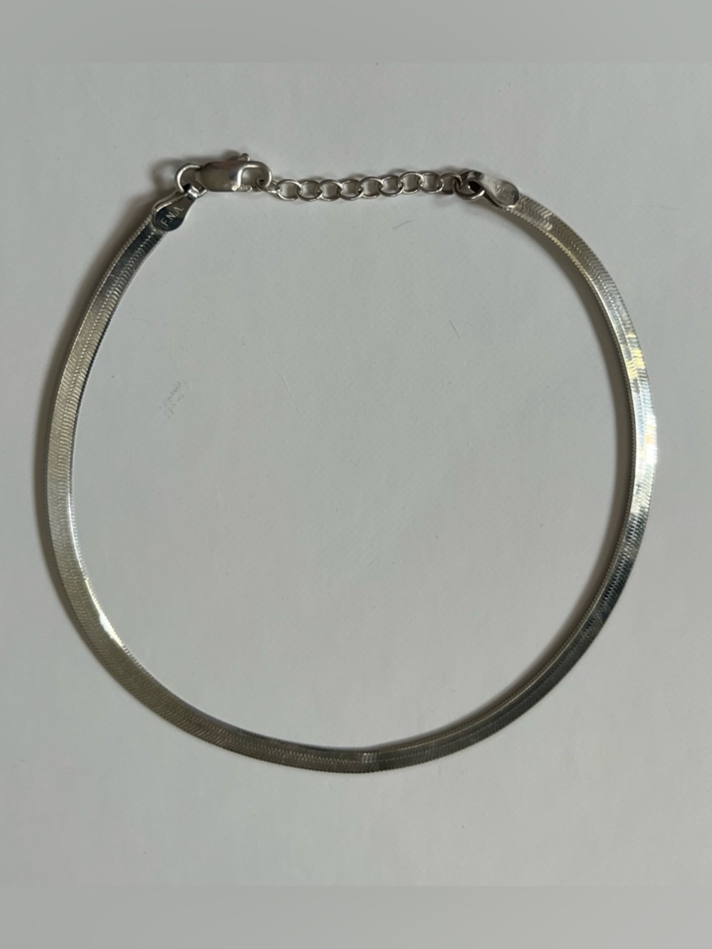 Italian 925 Silver Herringbone Anklet- Women Jewelry